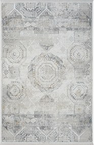 My Flair, Kusový koberec My Kazak creme, 80x150, šedá, chodba / predsieň