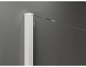 Mexen Velar, sprchový kút s posuvnými dverami 120(dvere) x 70(stena) cm, 8mm číre sklo, biela, 871-120-070-01-20