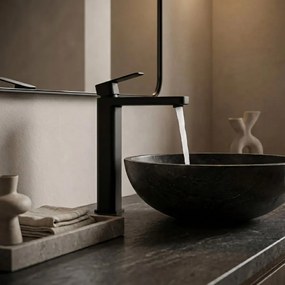 Rea Arlo, vysoká umývadlová batéria h-295, čierna matná, REA-B4586