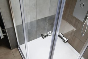 Aqualine Aqualine, AGGA štvorcová sprchová zástena 800x800mm, číre sklo, HLF808Y