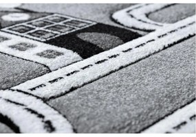 Detský kusový koberec Cesty v meste sivý 80x150cm