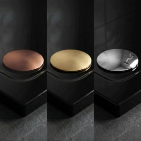 Rea Savoy, sprchová vanička 90x90x6 cm + sifón s chrómovou krytkou, čierna lesklá, REA-K4803