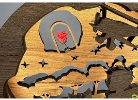 Li-Go 23634/DUB2 - LED stlmiteľná stolová dekorácia LED/12W/230V 20x22 cm dub