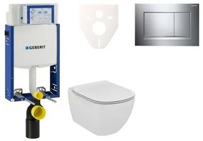 Cenovo zvýhodnený závesný WC set Geberit na zamurovanie + WC Ideal Standard Tesi 110.302.00.5NE6