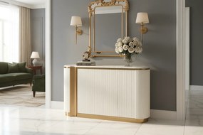 Komoda Stilig ST917 158 cm ecru/zlatá/mramor