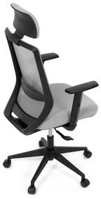 Kancelárska ergonomická stolička SENA — látka, čierna / šedá