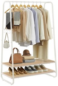 Stojanový vešiak LINEA biela/hnedá