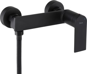 Rea Storm, nástenná sprchová batéria s ručnou sprchovou sadou, čierna matná, REA-B8033
