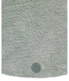 Svetlozelený prateľný ručne tkaný bavlnený detský koberec ø140 cm Round Dot Blue Sage – Lorena Canals