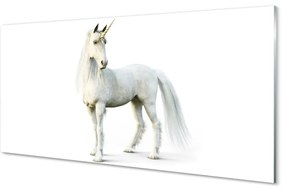 Obraz na akrylátovom skle Biely jednorožec 125x50 cm