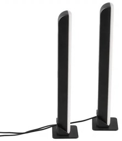 SADA 2x LED RGB Stmievateľná stolná lampa LED/5W/5V + diaľkové ovládanie