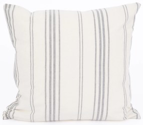 Bavlnená obliečka na vankúš Natural 40 × 40 cm - Prúžky šedé