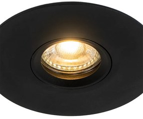 Inteligentné zapustené bodové svietidlo čierne vrátane Wifi GU10 50mm - Buco