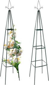 Kovová opora pre popínavé rastliny 195 cm, sada 2 ks