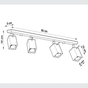 Bodové svietidlo MERIDA 4xGU10/40W/230V biela