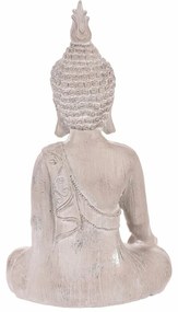 Dekorácia soška Budha sediaci, sivá, polyresin, 30 x 22 x 54 cm
