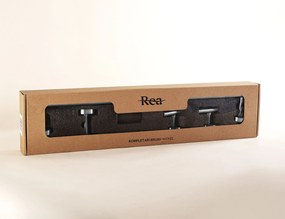 Rea Ari, sada kúpeľňových doplnkov (4 kusy), brúsená oceľ, REA-06600