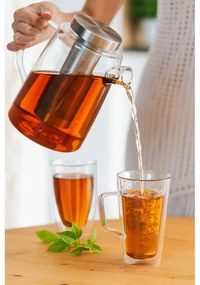 Sklenená čajová kanvica Vialli Design, 1,5 l