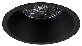 Sada 6 moderných zapustených bodových svetiel čierna AR70 - Dept