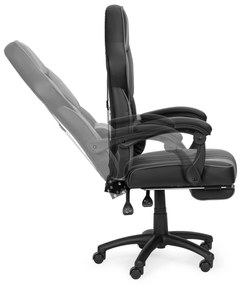 Kancelárska herná stolička s nastaviteľnou opierkou nôh a bedrovým vankúšom