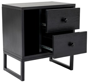 Nočný stolík Glimmer Wood Black