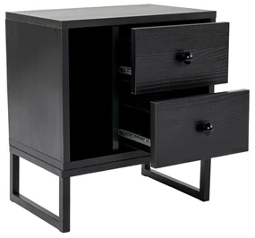Nočný stolík Glimmer Wood Black