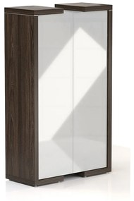 Vysoká skriňa Lineart 111,2 x 50 x 187,6 cm, brest tmavý / biela