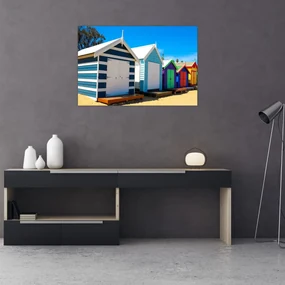 Obraz - Pláž Brighton, Melbourne, Austrália (90x60 cm)
