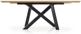 Rozkládací jídelní stůl Capital 160/200 cm zlatý dub/černý