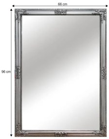 Zrkadlo na stenu Malkia Typ 11 - strieborná