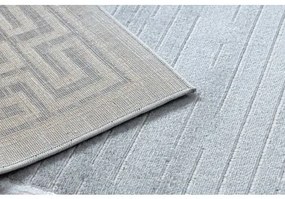 Moderný MEFE koberec 9096 vzor rámu, Grécky kľúč - Štrukturálny, dve vrstvy rúna sivá Veľkosť: 160x220 cm