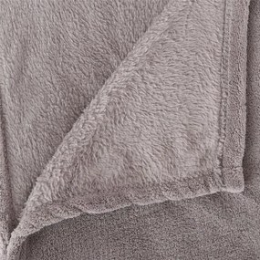 Plyšová deka 130x180 cm svetlo sivá