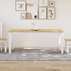 Jedálenský stôl Corona biely 180x90x75 cm borovicový masív 4005722