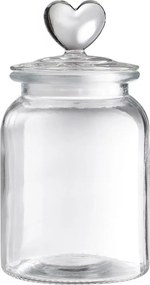 SWEET HEART Dóza sklenené srdca 1000 ml