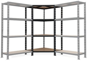 Rohový policový regál 1800x900x400mm, nosnost 200kg RTCLR40-4