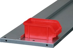 Skriňa s plastovými boxami BASIC - 1800 x 400 x 920 mm, 104xA, sivá / sivé dvere
