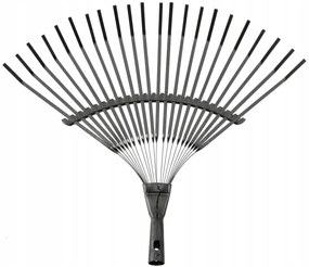 CROWNMAN KOVOVÉ vejárové hrable na lístie a trávu, 51 cm, 22 zubov