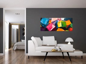 Obraz - Farebné kocky (120x50 cm)