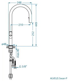 ALVEUS CZ BATERIE SWAN-P BLACK MATT