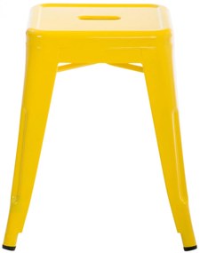 Stohovateľná kovová stolička Arm - Žltá