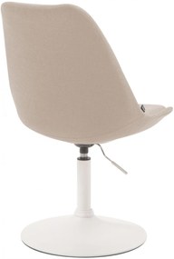 Stolička Maverick W - látka, podnož kov biela matná - Krémová