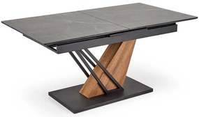 Jedálenský stôl Sterzo 140-180 x 90 cm, čierna / dub zlatý