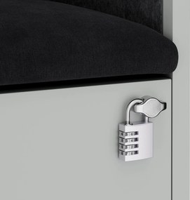 Akustická kabína SALLY MentalBox 600 mm – sivý korpus, tmavosivé sedadlo