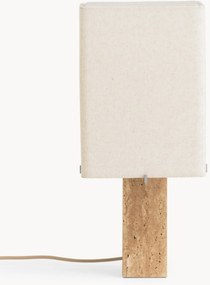 Veľká stolová lampa's travertínovým podstavcom Nonna