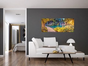 Obraz - Plitvické jazerá, Chorvátsko (120x50 cm)