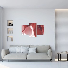 Obraz - Červená abstraktná kvetina N⁰3 (90x60 cm)