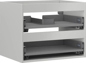 Mexen Box-A, závesná skrinka 60 cm, 2 zásuvky, matná sivá, 91AX0-0600-470-2-62