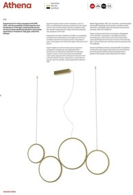 Redo 01-3383 - LED Stmievateľný luster na lanku ATHENA LED/40W/230V CRI98 zlatá