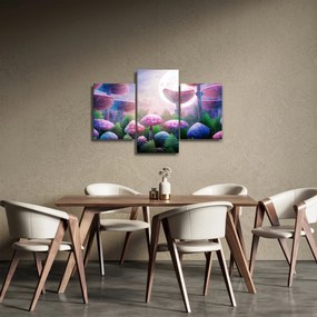 Obraz - Huby pri splne, grafika (90x60 cm)