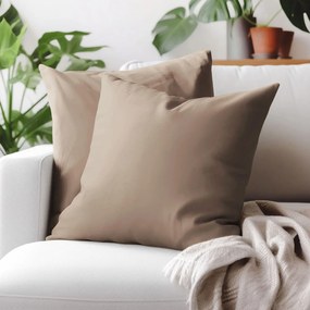 Goldea bavlnená obliečka na vankúš - kávová hnedá 45 x 45 cm